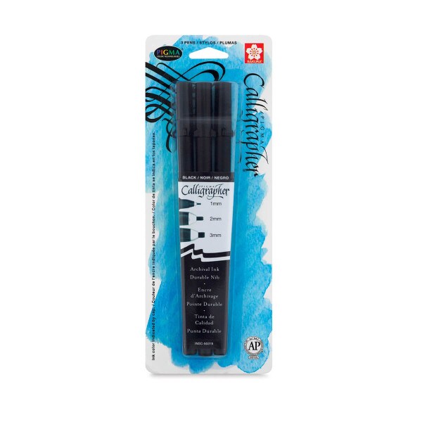 CALLIGRAPHY PEN PIGMA 3PK BLK 1438544